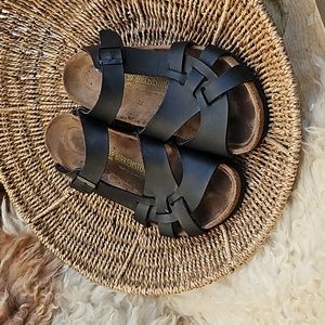 Birkenstock PISA Black Gladiator Sandals size 39 8/8.5